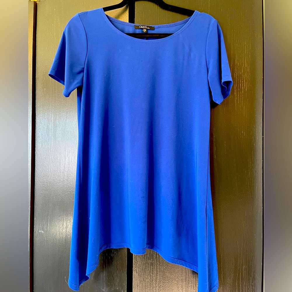 Blue flowy tunic
